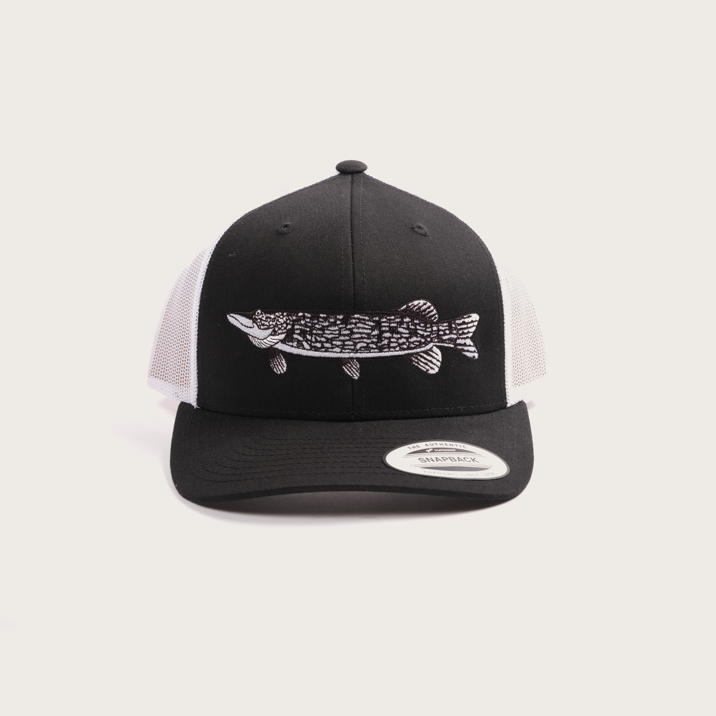 Pike Logo Trucker Snapback - Black/White