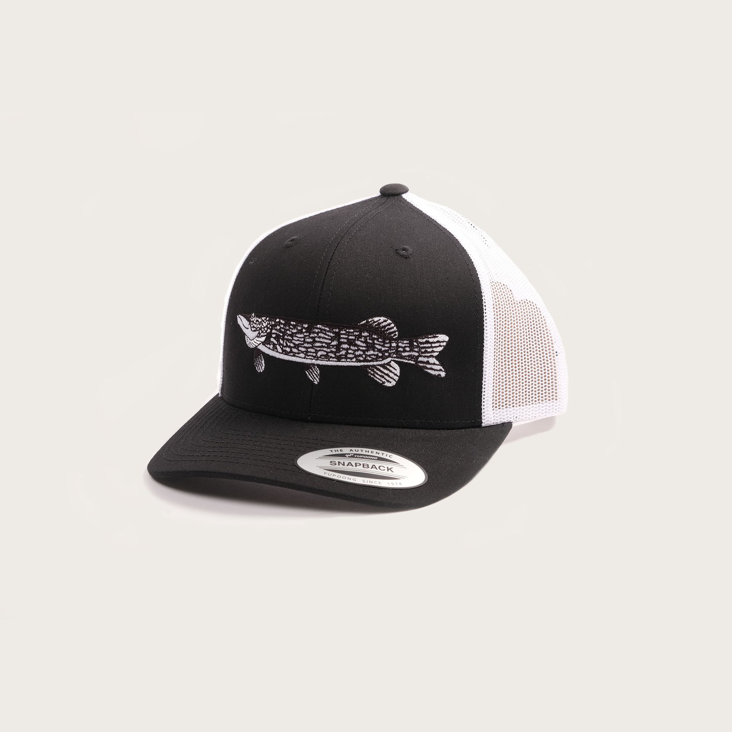 Pike Logo Trucker Snapback - Black/White