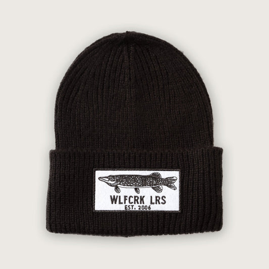 Pike Patch Knitted Beanie - Black