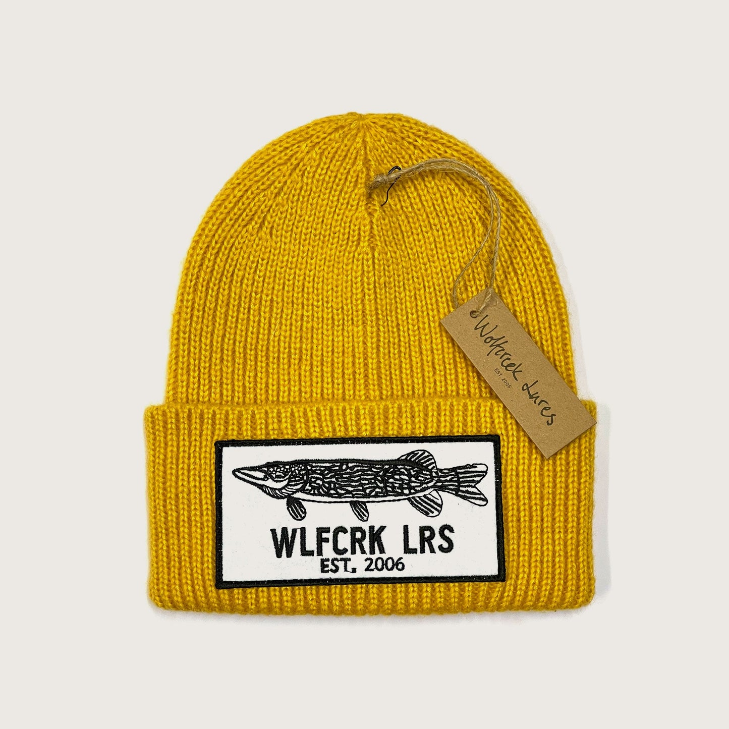 Pike Patch Knitted Beanie - Mustard