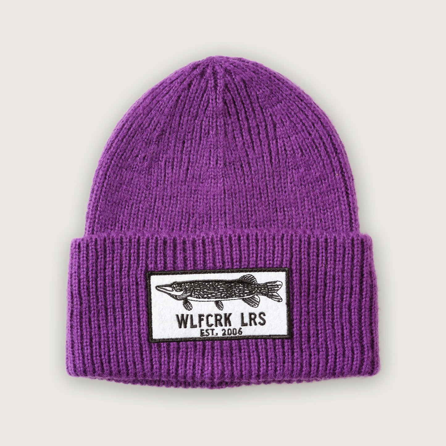 Pike Patch Knitted Beanie - Purple