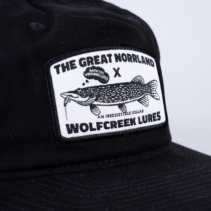 Norrland x Wolfcreek Collab 6-planel Cap - Black