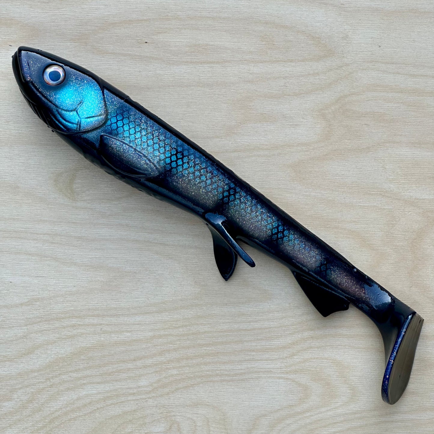 Monster Shad - Black Striped Ghost UV
