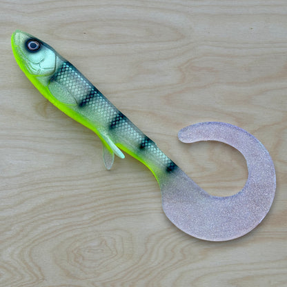 Monster Curly - Green Striped Ghost UV