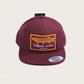 Pike Patch Fitted Snapback - Burgundy