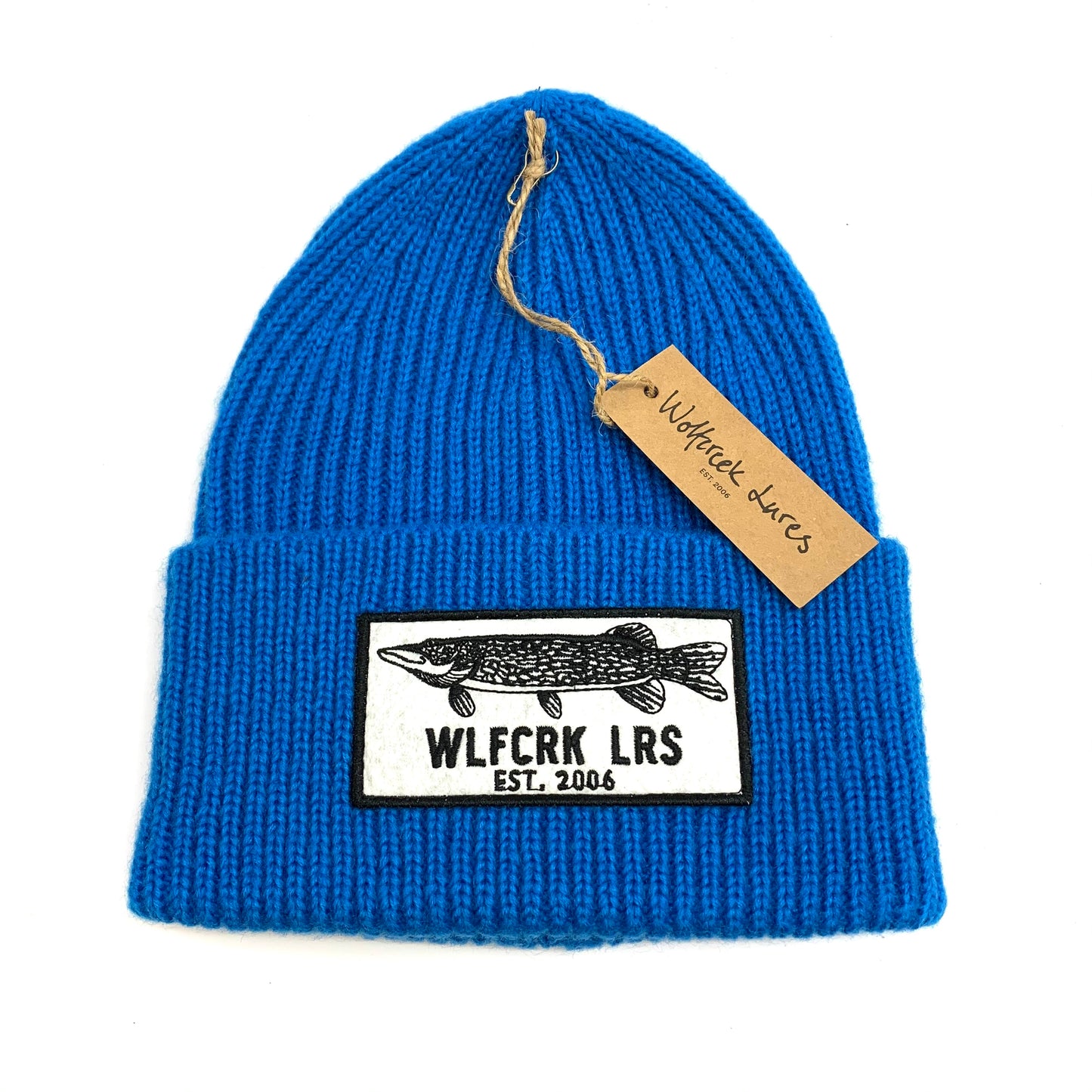 Pike Patch Knitted Beanie - Azure Blue